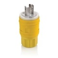 Leviton 20A Watertight Locking Plug 2P 2W 250Vac L2-20P Yl 26W07